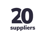 More than 20 suppliers
